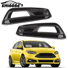 For Ford Focus St 15-18 Gloss Black Front Fog Light Cover Bezel Left Right Pair
