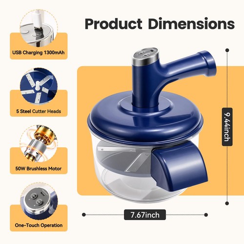 Electric Grape Garlic Peeler Machine, Automatic 7.8 x 6.3 x 7.6 inches, Blue - 第 5/7 張圖片