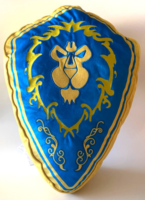 World of Warcraft Alliance Emblem Shield Pillow Plush Blizzard 20'' Licensed