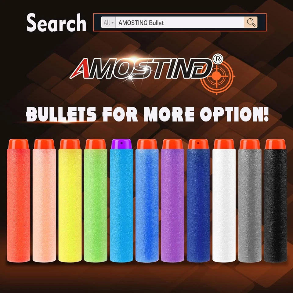 100PCS Refill Darts Glow in the Dark Bullets Pack for Nerf Elite 2.0 Blasters - Image 2 of 4