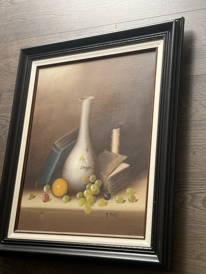 Vintage R. Monti One Of A Kind Vase Hand Painting - Image 3 of 3