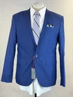 New Felix Hard Men's Dark Blue Polka Dot Wool Blazer 42R Slim Fit NWT One Button