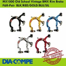 Dia-Compe MX1000 Old School Vintage BMX Rim Brake F R-Pair BLK/RED/GOLD/BLU/SIL