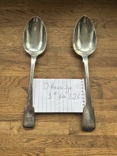 Antique Sterling Silver Table Serving Spoons