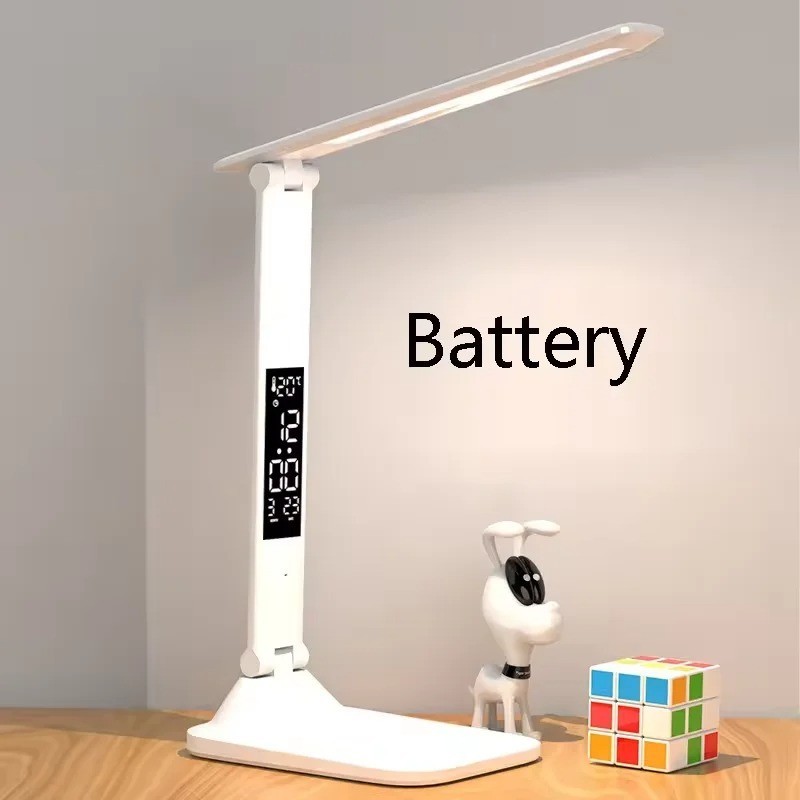 Lampe LED de bureau pour étudiant avec réveil et suivi de température USB
