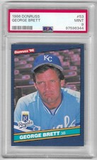 1986 Donruss George Brett #53 PSA 9 Mint Graded Baseball Card