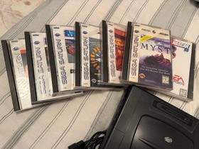 SEGA Saturn Console Lot 7 games HDMI Power Cables Wired& Wireless Controller 