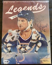 Brett Hull Autographed Legends Hockey Magazine With COA