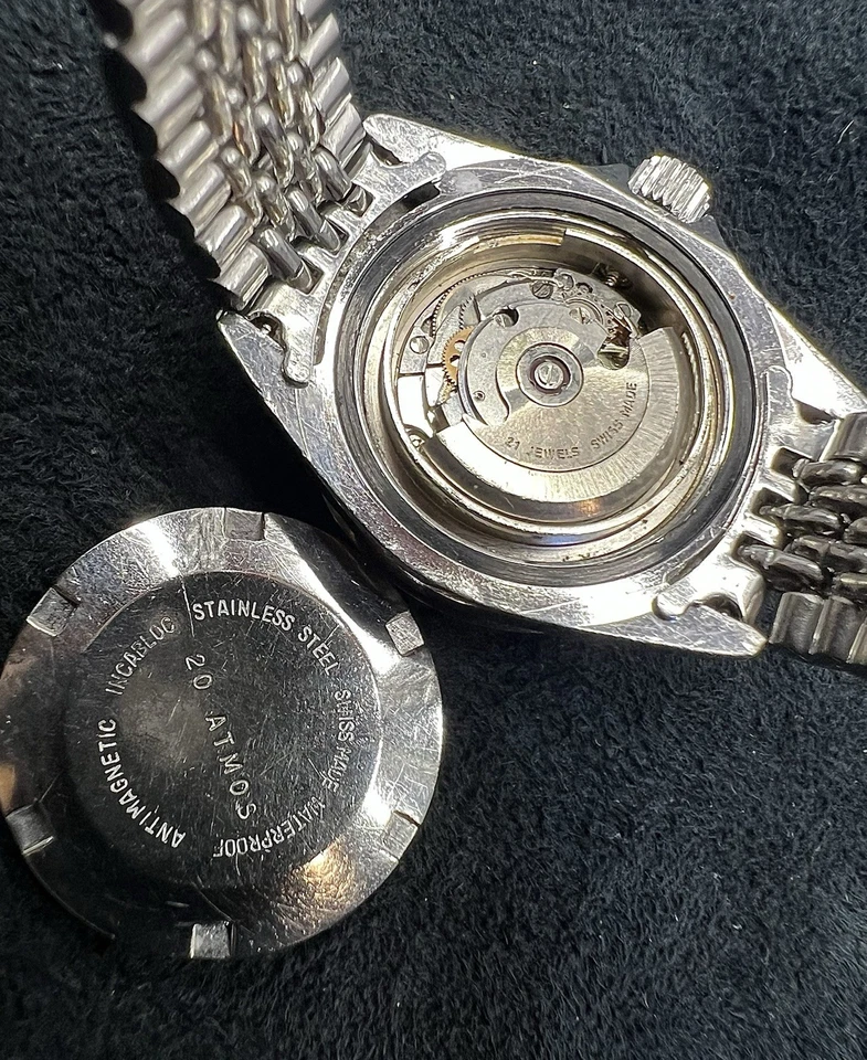 VINTAGE DIVER BREIL Ok LADY S.STEEL MONNIN CASE SWISS AUTOMATIC ETA COKE BEZEL - Image 3 of 4