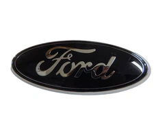 New OEM Ford 7" Rear Back Tailgate Emblem BLACK Chrome Oval Decal Ranger & SD