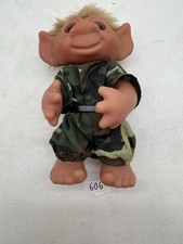 Russ Berrie Camouflage Troll Doll Blonde Hair Military Uniform Outfit