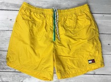 Vintage Y2K Tommy Hilfiger Athletics Swim Trunks Adult Size L Yellow Shorts 0239