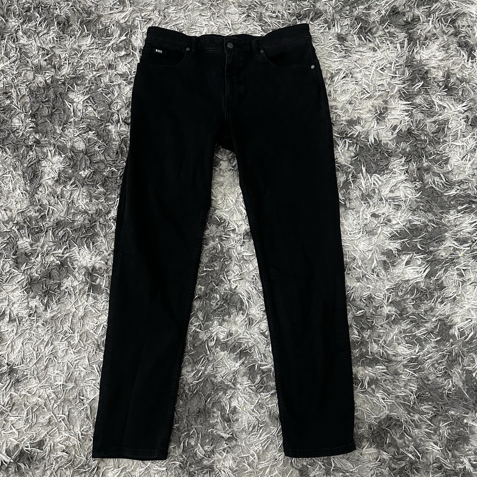 Hugo Boss Re.Maine Jeans Mens 34x34 Regular Fit Straight Leg Stretch Denim Black