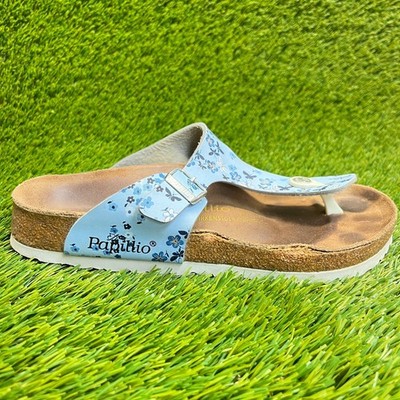 Birkenstock Papillio Gizeh Womens Size 7 Blue Brown Outdoor Thong Sandals Shoes