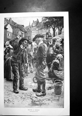 Altes Fahrschnäppchen Bernard Rebhuhn Uriel feuert einen Forstarbeiter 1891 viktorianisch