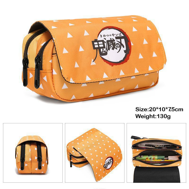 Anime Demon Slayer Agatsuma Zenitsu Escuela Primaria Estuche para Lápices Bolsa para Plumas ¡¡Regalo!!