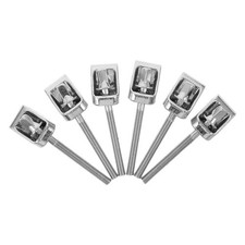 6-teiliges Set Bassdrum-Spannklauen mit Spannschrauben,