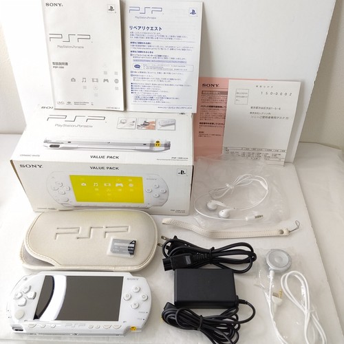 Sony PSP 1000 Handheld System console White Extreme Value Pack w/Box tested