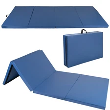 4'x8'x2"  Gymnastics Gym Folding Exercise Aerobics Tumbling  yoga play Mat Blue