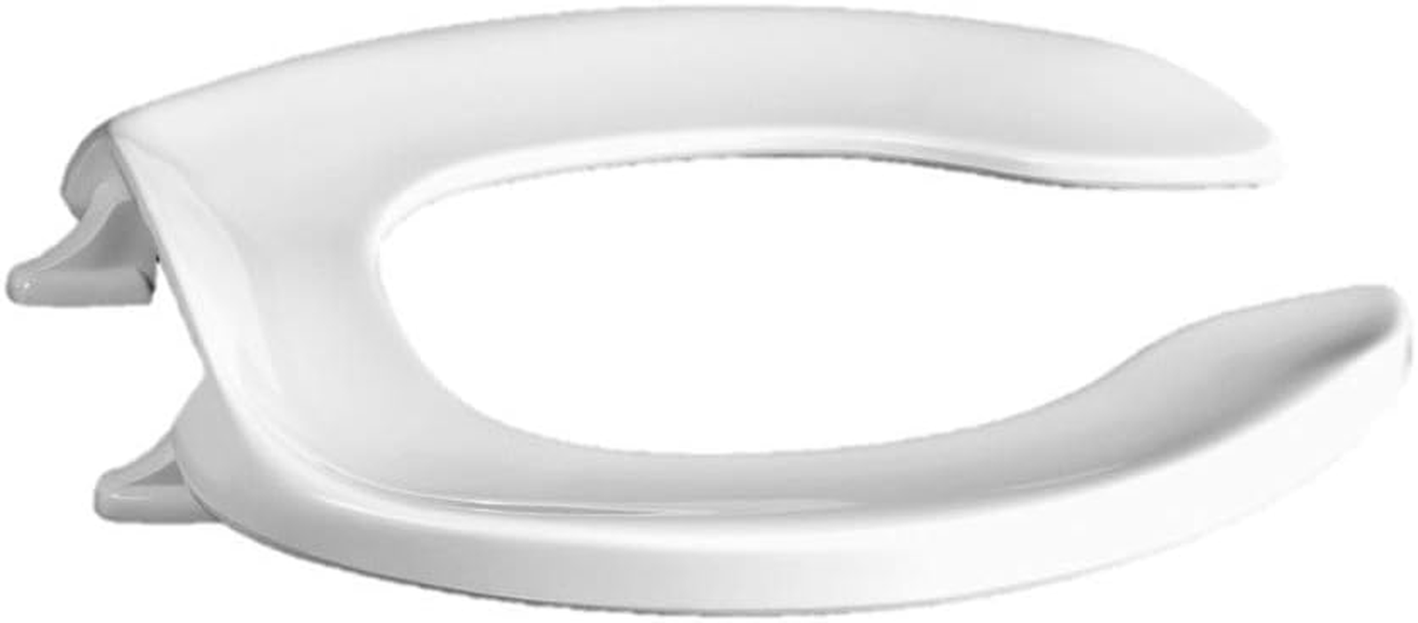 Heavy Duty Round Open Front Toilet Seat with Zinc Plated Hinge