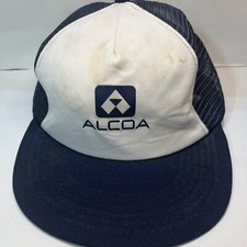 Vintage Alcoa Packaging Navy Blue/White Mesh Snapback Trucker Hat