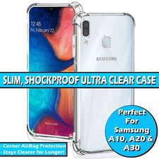 Image of Clear Case For Samsung Galaxy A10 A20 A30 Shockproof Silicone Gel Phone Cover
