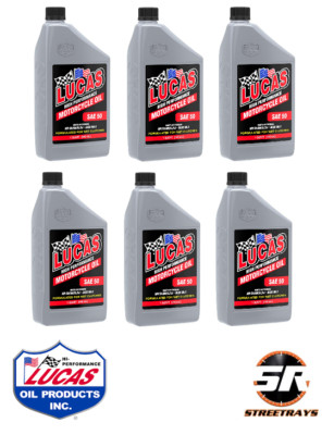 Lucas Oil High Performance SAE 50 WT Motorcycle Oil 1 qt 10712 - Full Case Qty 6