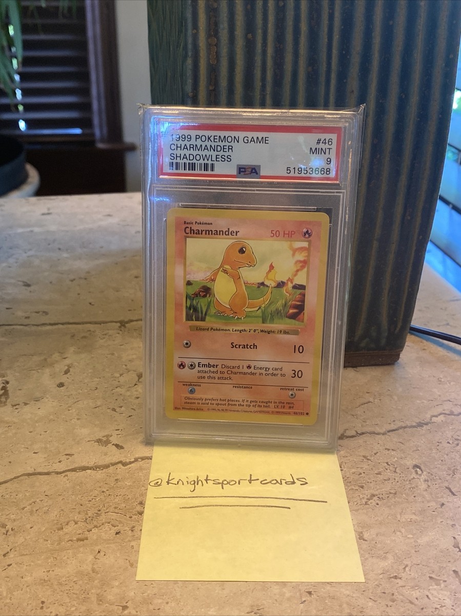 1999 Charmander Shadowless PSA 9 MINT #6 | eBay