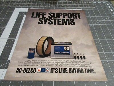 #ad #ad 1990 AC Delco Parts Ad Life Support Systems $8.99