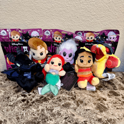 Disney Parks Wishables Good vs. Evil Plush SET Micro D23 Fan Event NEW 6-PC SET
