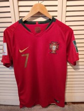 Pre-Owned Men's Portugal 2018 World Cup Russia Home Jersey Ronaldo # 7- Size S