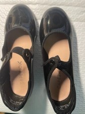 Capezio Black Patent Leather Girls Tap Shoes Size 12.5 M