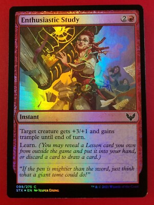 1x Enthusiastic Study | FOIL | Strixhaven School of Mages | MTG Magic Cards | eBay 1x Enthusiastic Study | FOIL | Strixhaven School of Mages | MTG Magic Cards | eBay