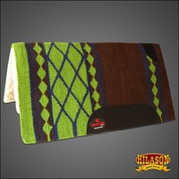 Made In Usa Fe143 Hilason Western Wool Felt Saddle Blanket Pad Brown Lime Green on sale Made In Usa Fe143 Hilason Western Wool Felt Saddle Blanket Pad Brown Lime Green on sale