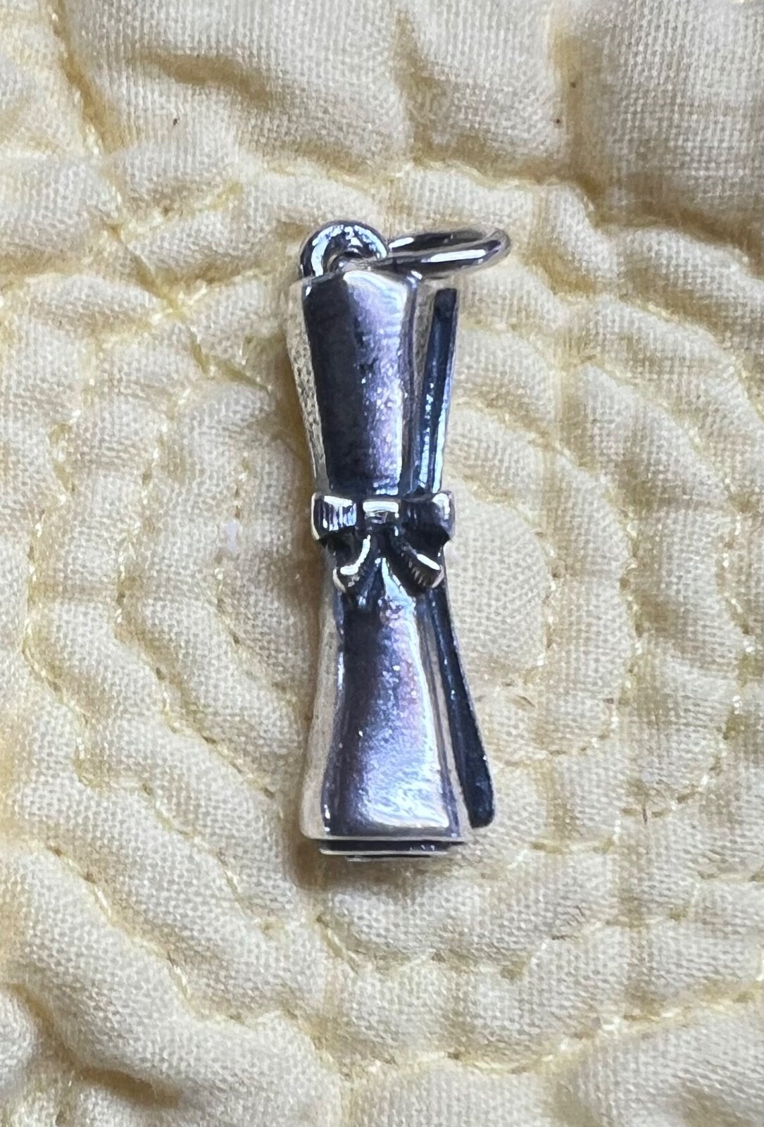 James Avery Sterling Silver Diploma Charm Gem