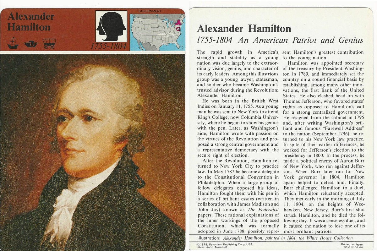 American Revolution Alexander Hamilton Birth Year American