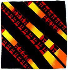 Men's Geo Pocket Square Handkerchief Rush Limbaugh Brand Silk Red Black Hanky