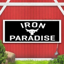 Iron Paradise Outdoor Living sport Banner sign Decor