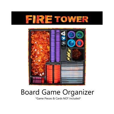 Fire Tower Rising Flames Super Deluxe Edition Board Game Box Organizer Insert