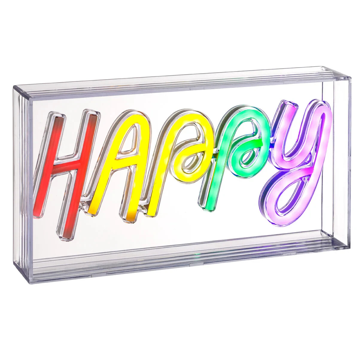 Lampada Lightbox HAPPY con luce LED e cavetto USB