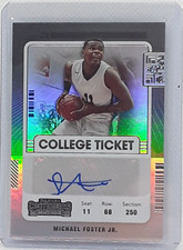 Michael Foster Jr. 2022 Chronicles Contenders College Ticket - AUTO - G League