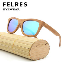 Handmade Unisex Bamboo Wood Polarized Sunglasses Wooden Frame Retro Glasses