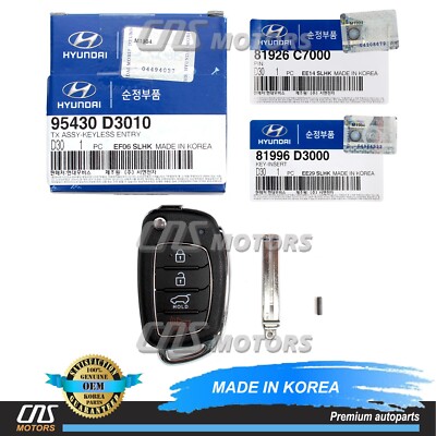  Genuine Keyless Entry Remote Control Key For 16-20 Hyundai Tucson 95430D3010