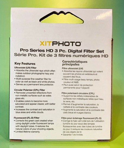 FILTER KIT 72mm CPL UV F-LD Circular Polarizing,Daylight Fluorescent,Ultraviolet - Picture 6 of 9