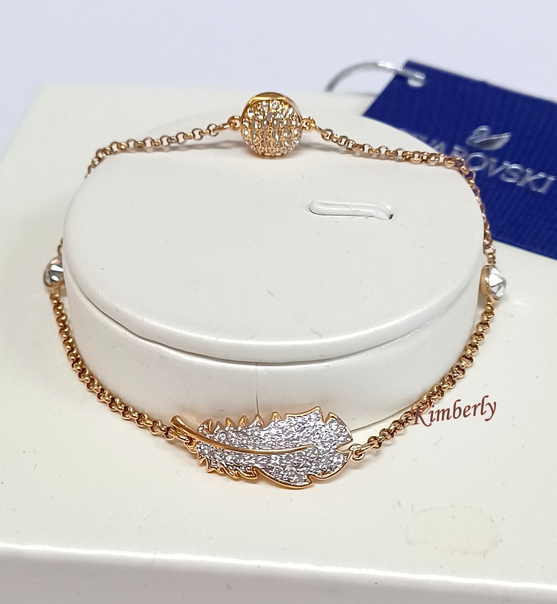 Swarovski Remix Feather Strand CLEAR Crystal Bracelet ROS - Main Image