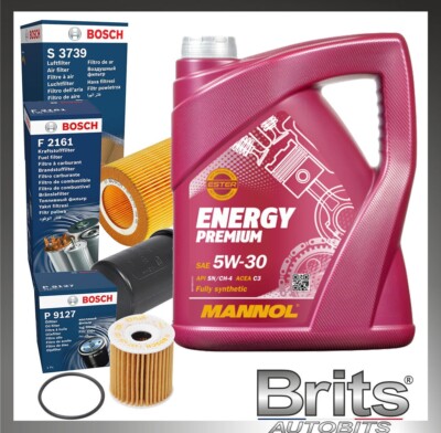 FOR SMART FORTWO BOSCH SERVICE KIT - AIR OIL FUEL FILTER & 5L MANNOL OIL 5W 30