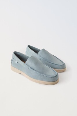 ZARA BOY KIDS SUEDE BOAT SHOES LIGHT BLUE SZ 5 | 4550/330 | eBay