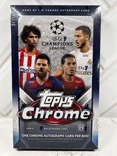 2019-20 TOPPS CHROME UEFA CHAMPIONS LEAGUE SEALED SOCCER HOBBY BOX HAALAND, FATI