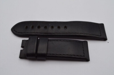 OFFICINE PANERAI LEDER ARMBAND SCHWARZ 24MM FÜR DORNSCHLIESSE 22MM VINTAGE