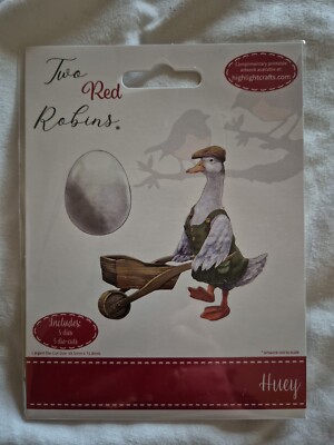 Highlight Crafts zwei rote Rotkehlchen ''Huey'' Stanzschablone